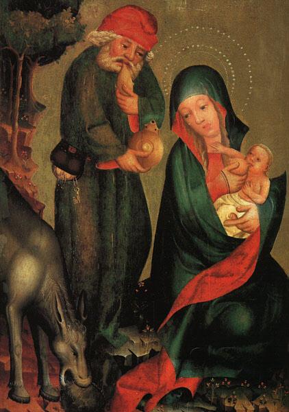 MASTER Bertram Rest on the Flight to Egypt, panel from Grabow Altarpiece g oil painting picture